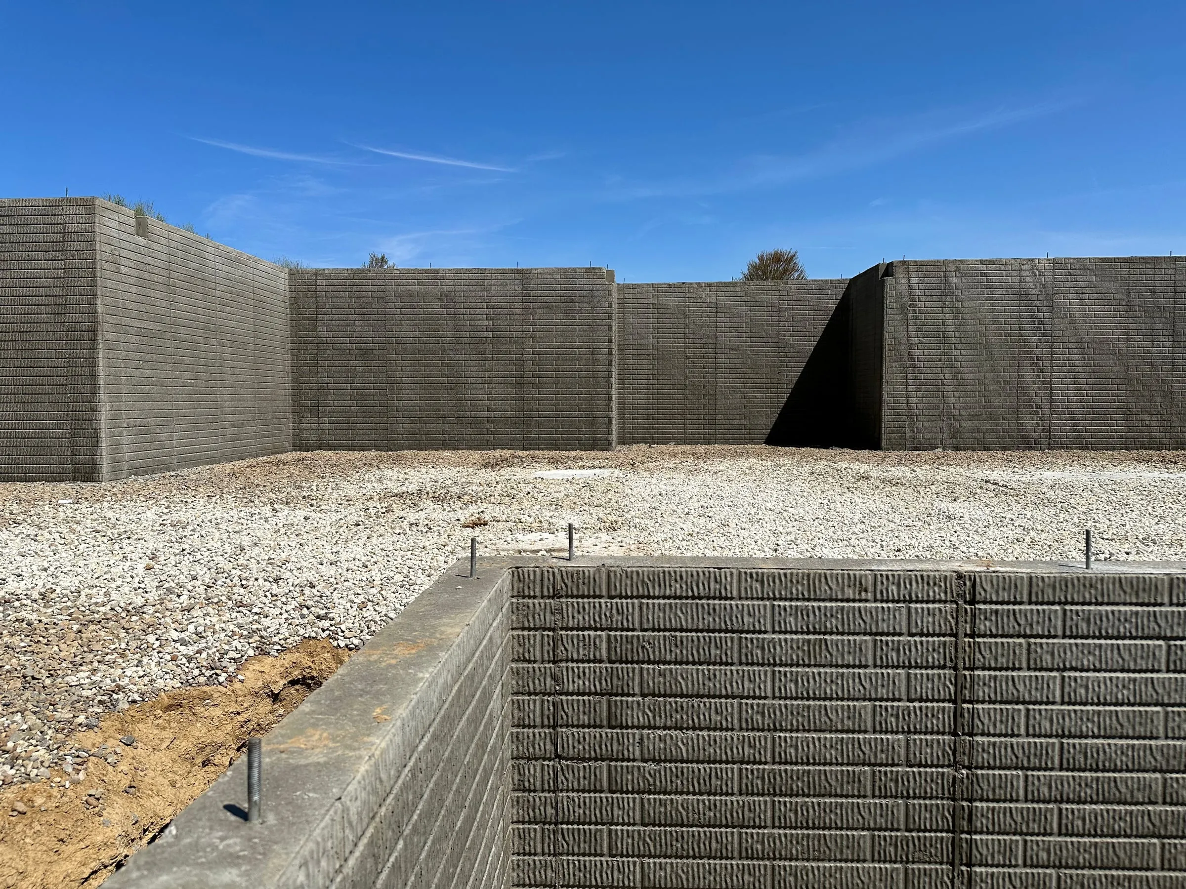 Poured concrete foundation walls