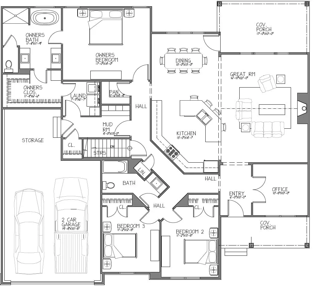Hawthorn main floor floor plan