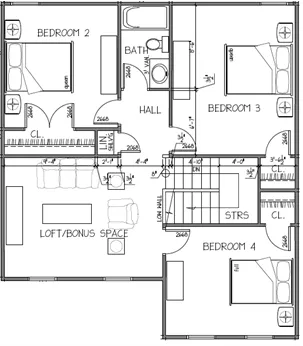 Sequoia second floor floor plan