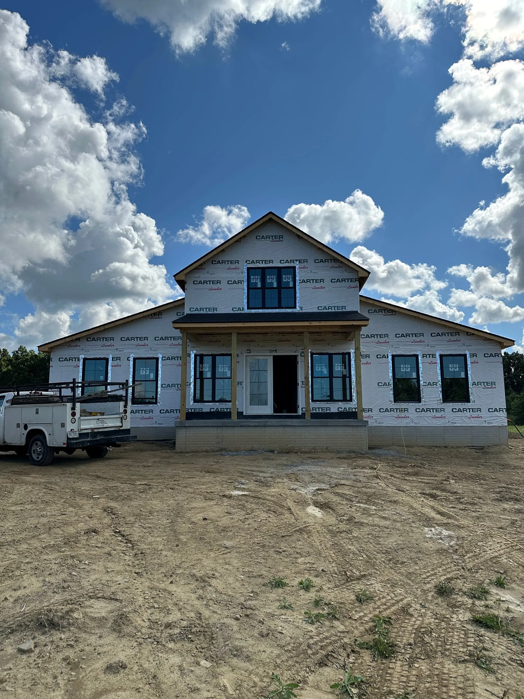 Weather-wrapped home ready for siding